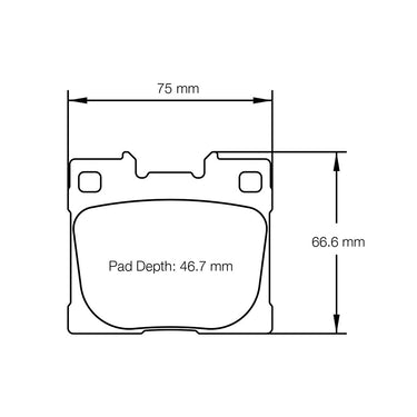 Pagid racing brake pad shape no. 8300 for GR Corolla and GR Yaris